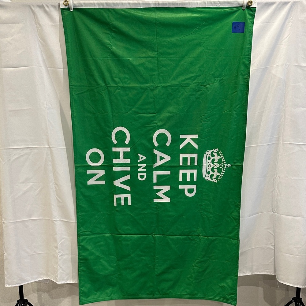 Keep Calm and Chive On Flag – Classic Green KCCO Banner